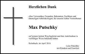 Anzeige von Max Putschky von MGO