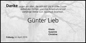 Anzeige von Günter Lieb von MGO