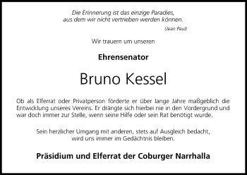Anzeige von Bruno Kessel von MGO