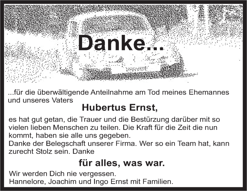  Traueranzeige für Hubertus Ernst vom 28.04.2016 aus MGO