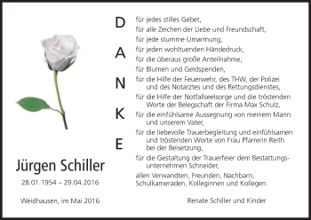 Anzeige von Jürgen Schiller von MGO