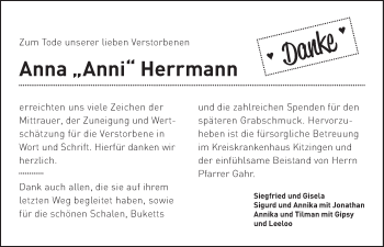 Anzeige von Anna Herrmann von MGO