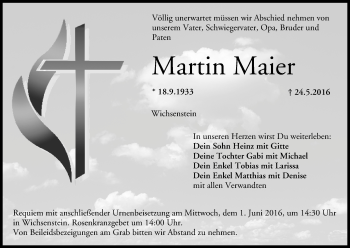 Anzeige von Martin Maier von MGO