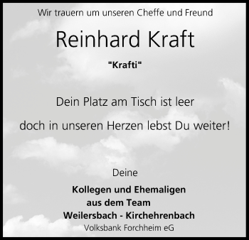 Anzeige von Reinhard Kraft von MGO
