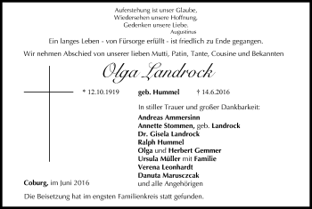 Anzeige von Olga Landrock von MGO