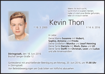 Anzeige von Kevin Thon von MGO