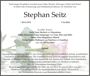 Anzeige von Stephan Seitz von MGO