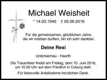 Anzeige von Michael Weisheit von MGO
