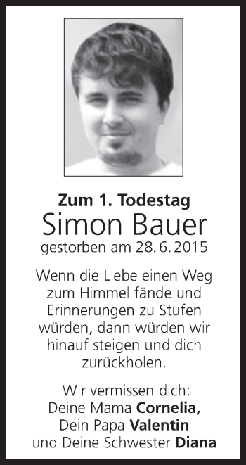 Anzeige von Simon Bauer von MGO