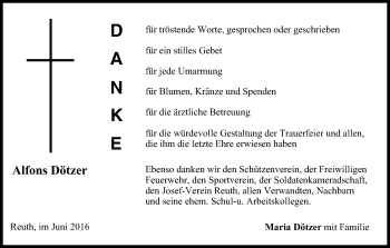 Anzeige von Alfons Dötzer von MGO