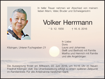 Anzeige von Volker Herrmann von MGO