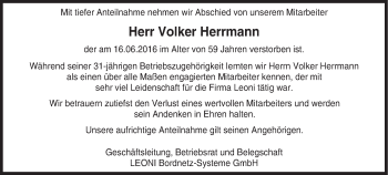 Anzeige von Volker Herrmann von MGO