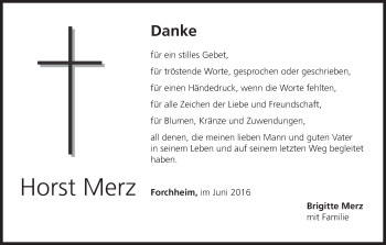 Anzeige von Horst Merz von MGO