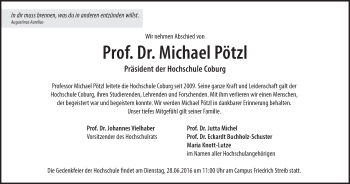 Anzeige von Michael Pötzl von MGO
