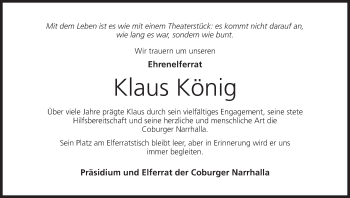 Anzeige von Klaus König von MGO