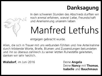 Anzeige von Manfred Letfuhs von MGO