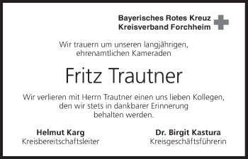 Anzeige von Fritz Trautner von MGO