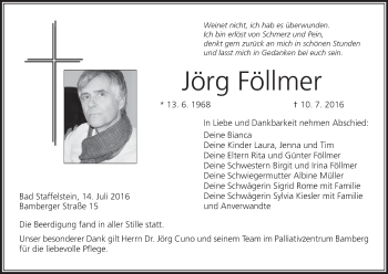 Anzeige von Jörg Föllmer von MGO