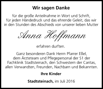 Anzeige von Anna Hoffmann von MGO