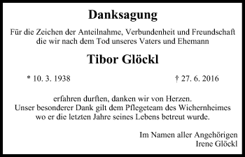 Anzeige von Tibor Glöckl von MGO