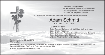 Anzeige von Adam Schmitt von MGO