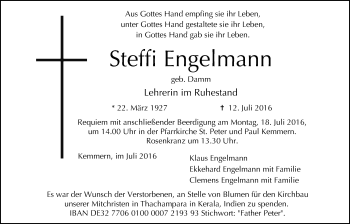 Anzeige von Steffi Engelmann von MGO