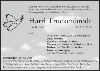 Anzeige von Harri Truckenbrodt von MGO