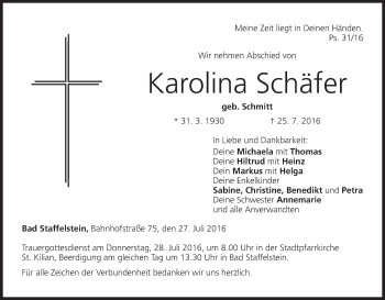 Anzeige von Karolina Schäfer von MGO