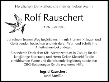 Anzeige von Rolf Rauschert von MGO