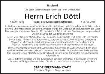 Anzeige von Erich Döttl von MGO