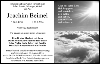 Anzeige von Joachim Beimel von MGO