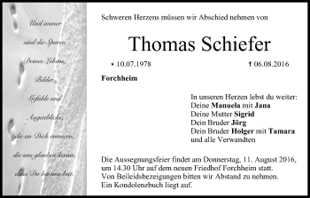 Anzeige von Thomas Schiefer von MGO