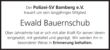 Anzeige von Ewald Bauernschub von MGO