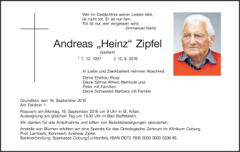 Anzeige von Andreas  Zipfel von MGO