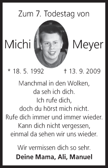 Anzeige von Michi Meyer von MGO