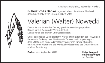 Anzeige von Valerian Nowecki von MGO