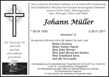 Anzeige von Johann Müller von MGO