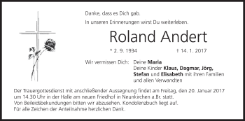 Anzeige von Roland Andert von MGO