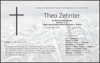 Anzeige von Theo Zehnter von MGO
