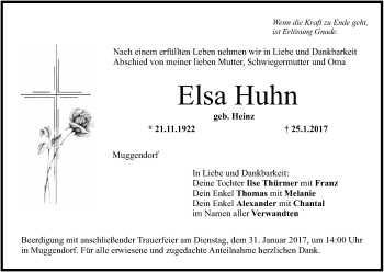 Anzeige von Elsa Huhn von MGO