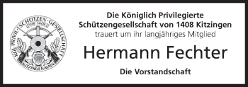 Anzeige von Hermann Fechter von MGO