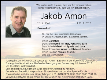 Anzeige von Jakob Amon von MGO