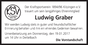 Anzeige von Ludwig Graber von MGO