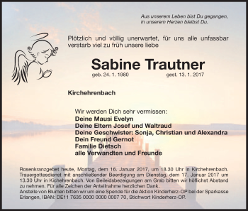 Anzeige von Sabine Trautner von MGO