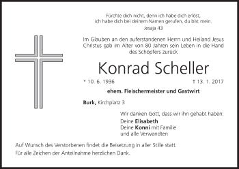 Anzeige von Konrad Scheller von MGO