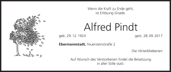 Anzeige von Alfred Pindt von MGO