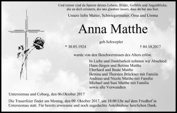 Anzeige von Anna Matthe von MGO