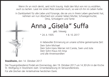 Anzeige von Anna  Suffa von MGO