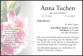 Anzeige von Anna Tuchen von MGO