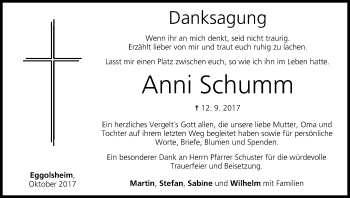 Anzeige von Anni Schumm von MGO